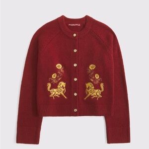 Abercrombie & Fitch Lunar New Year of the Horse red sweater, Size XS